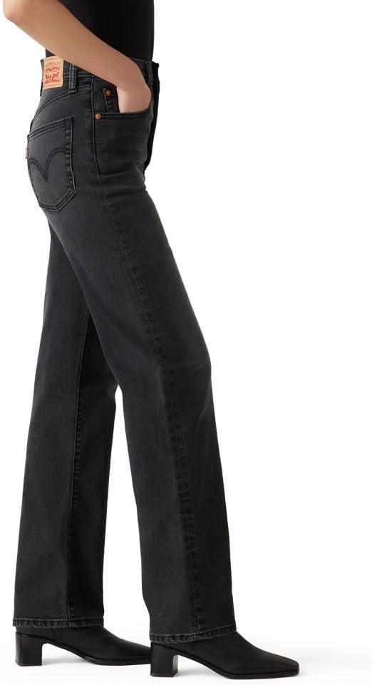 imageLevis Womens Ribcage Straight Full Length JeansSay No Go Stretch