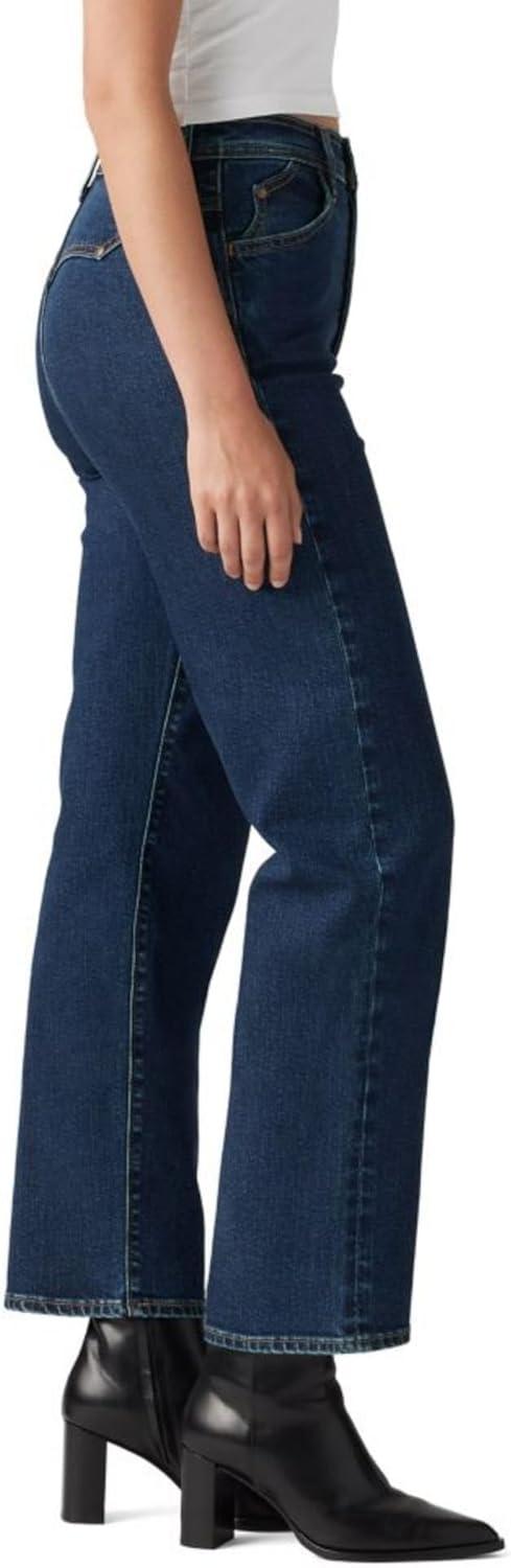 imageLevis Womens Riveted Ribcage Straight Ankle JeansSilver Lode