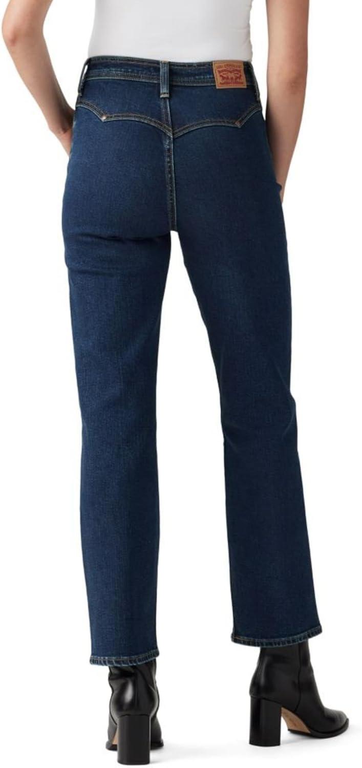 imageLevis Womens Riveted Ribcage Straight Ankle JeansSilver Lode