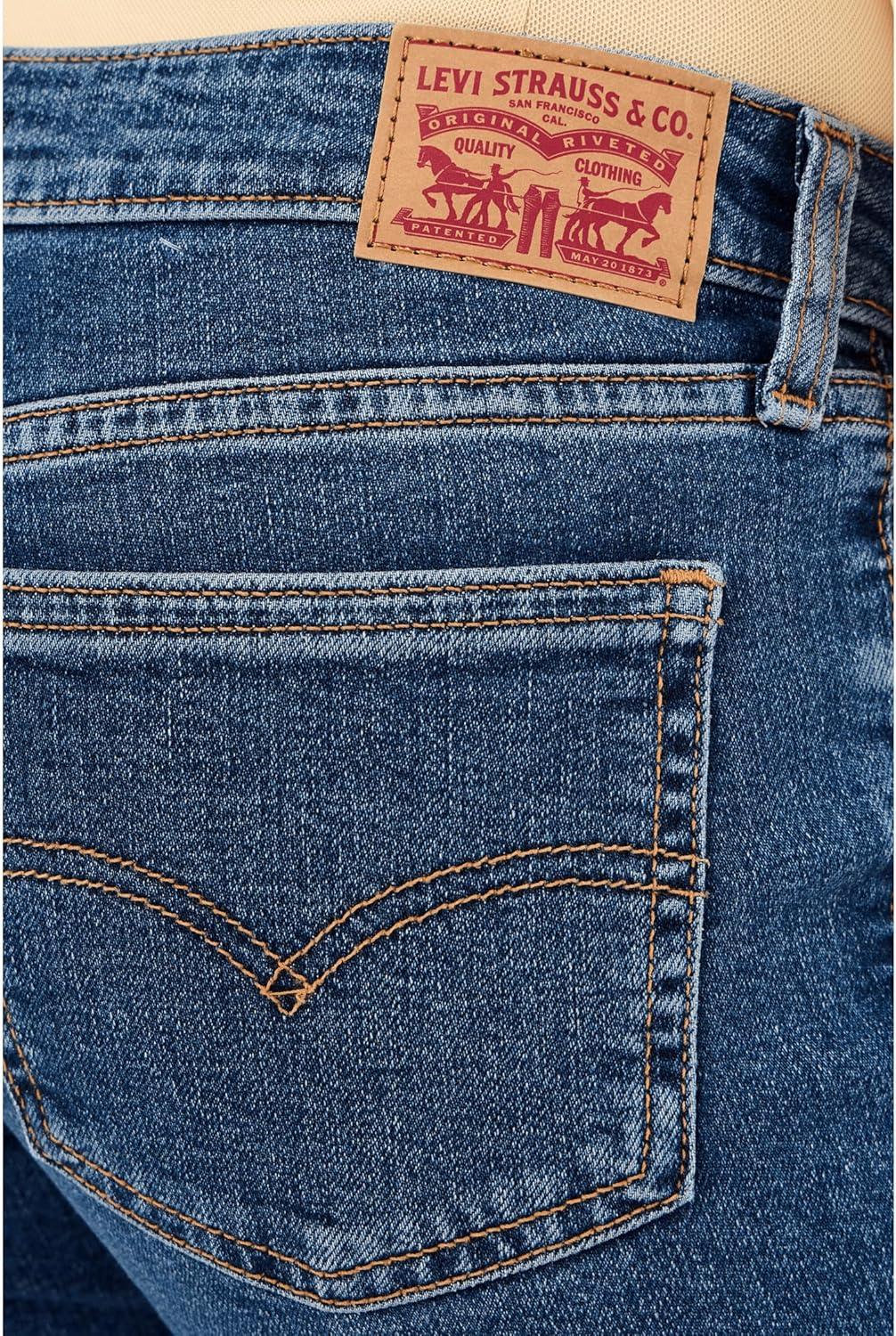 imageLevis Womens Superlow Boot JeansNew Darted Denim Stretch
