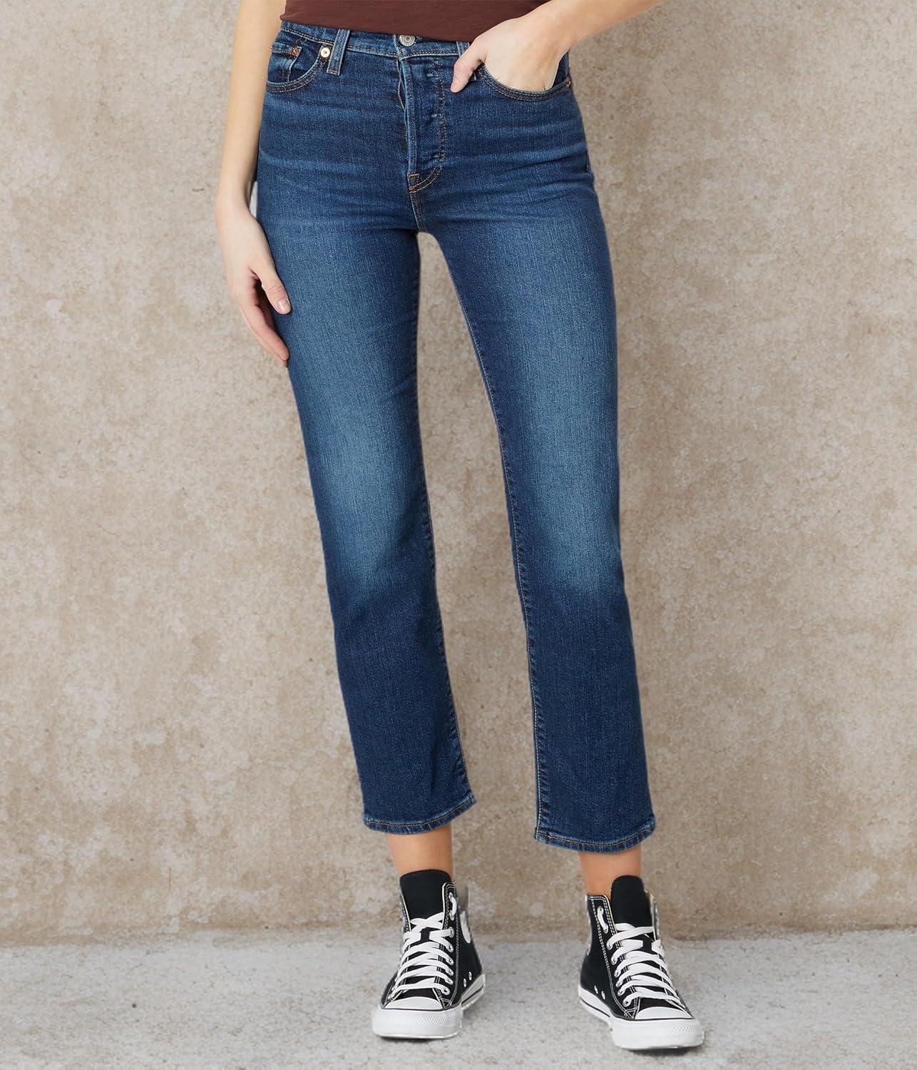 imageLevis Womens Wedgie Straight JeansNew Indigo Here We Go