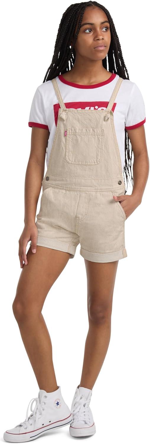 imageLevis babyboys And Baby Denim ShortallIrish Cream