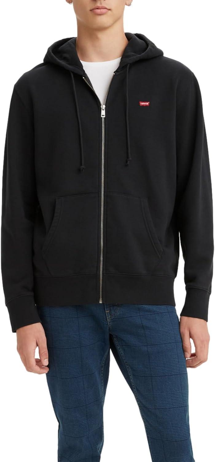 imageLevis mens Core Zip Up Hoodie Also Available in Big amp TallJet Black