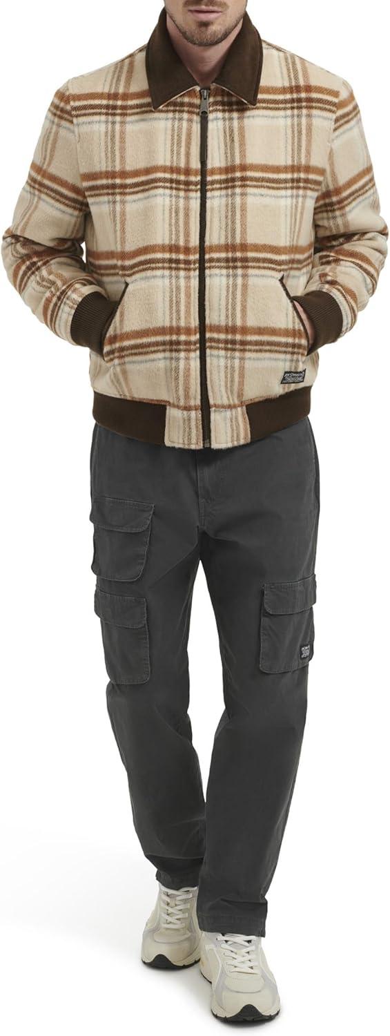 imageLevis mens Levis Mens Mixed Media Western Plaid Bomber JacketCream Plaid