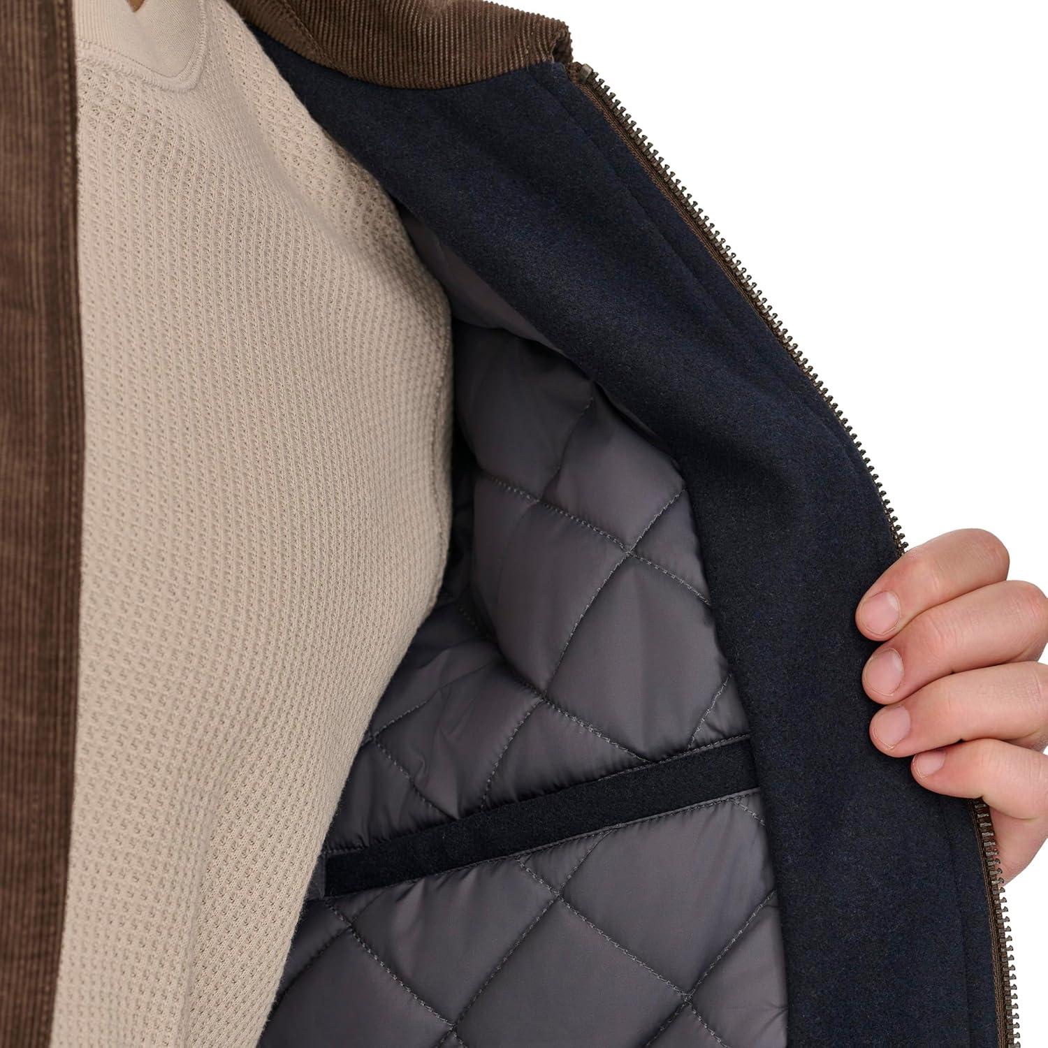 imageLevis mens Levis Mens Mixed Media Western Plaid Bomber JacketSolid Navy