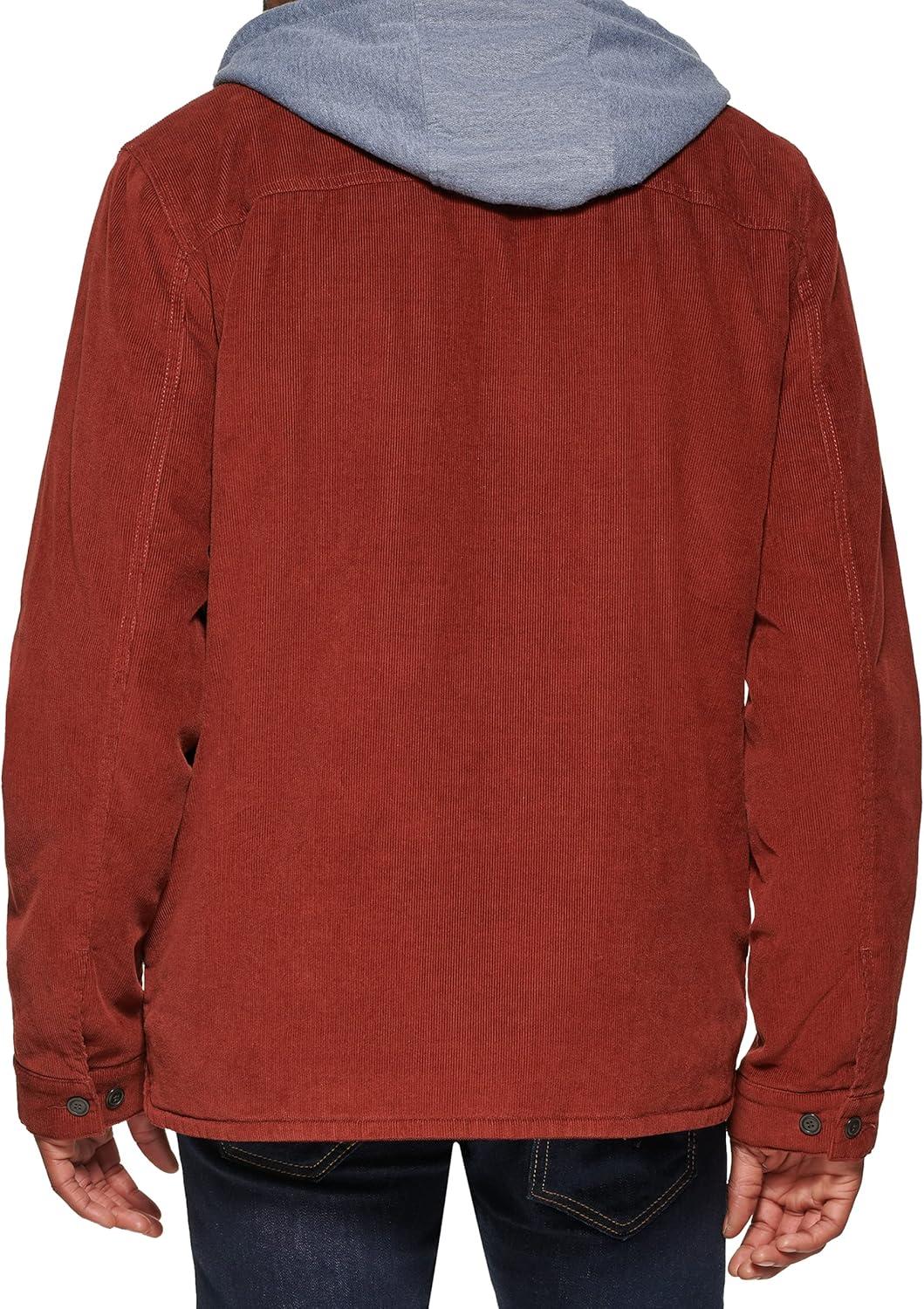 imageLevis mens Plaid Sherpa Lined Hooded Shirt Jacket Regular amp Big amp Tall SizesRust Corduroy