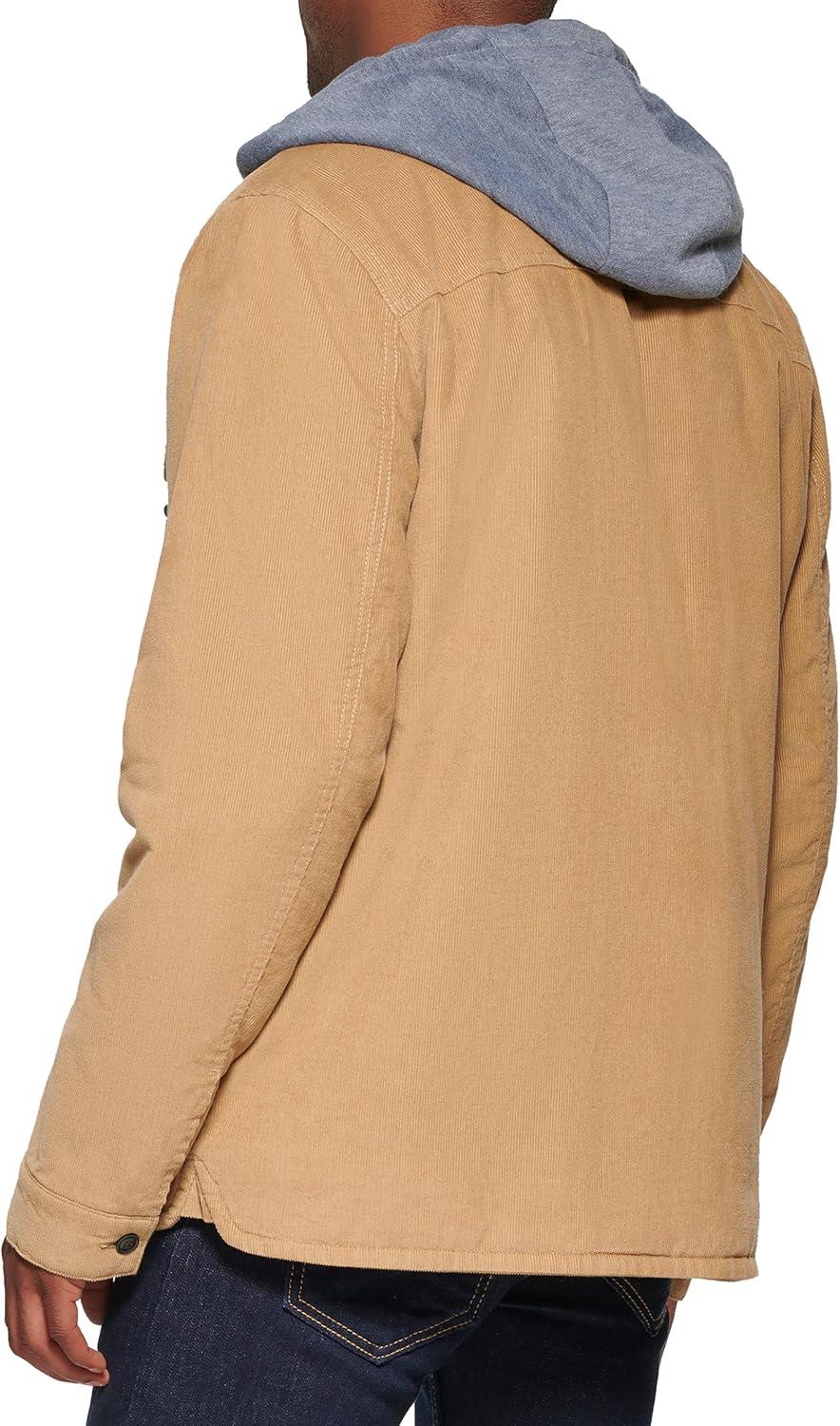 imageLevis mens Plaid Sherpa Lined Hooded Shirt Jacket Regular amp Big amp Tall SizesTan Corduroy