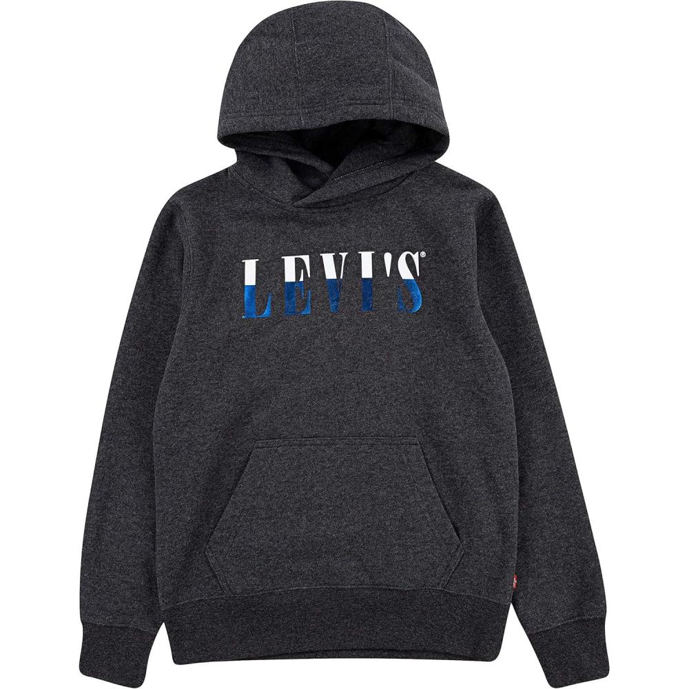 imageHurley Boys Soft Knit Graphic Pullover HoodieBlack Heather
