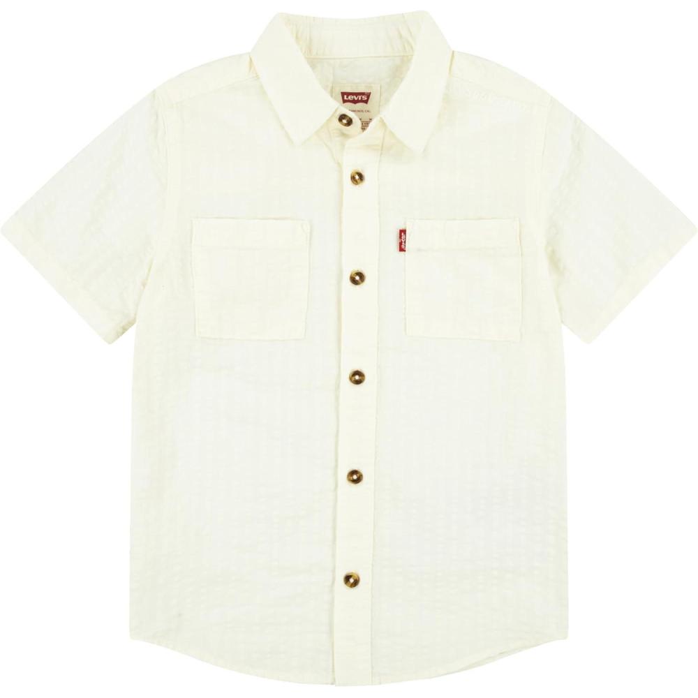 imageLevis Boys Short Sleeve Woven Button Up ShirtEgret