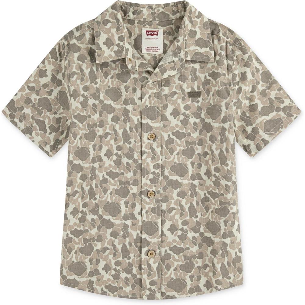 imageLevis Boys Short Sleeve Woven Button Up ShirtSilver Birch