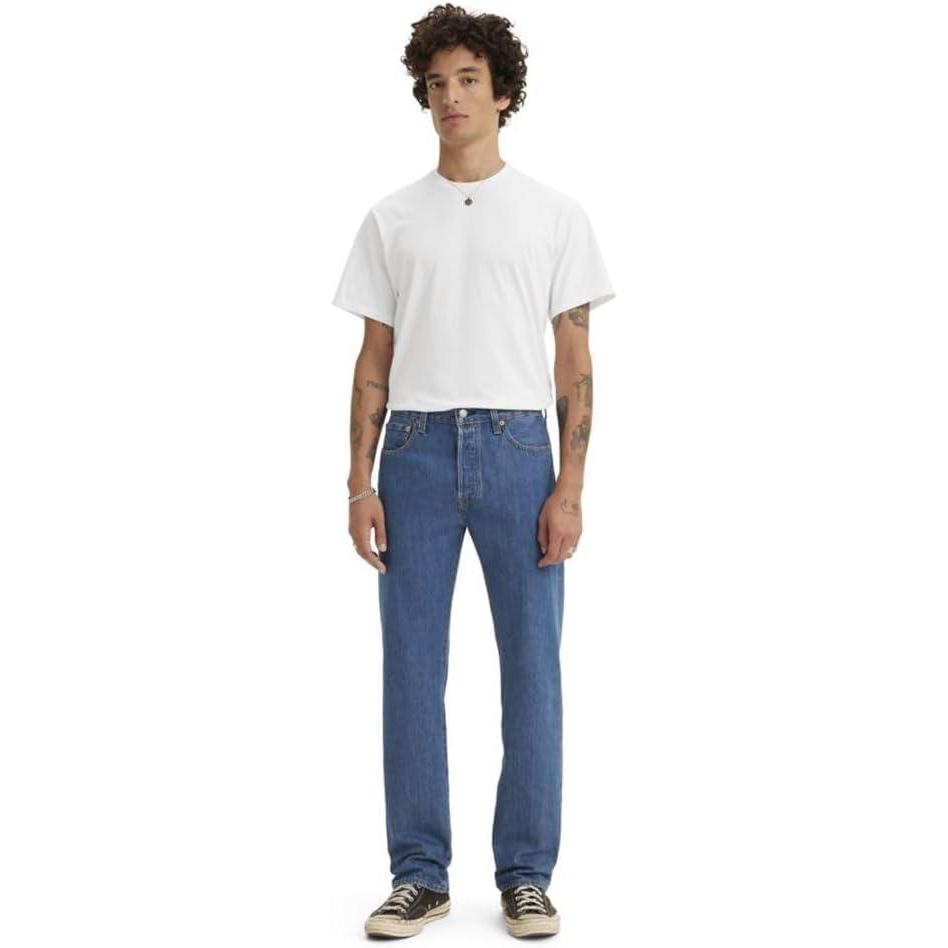 imageLevis Mens 501 Original Fit Jeans Also Available in Big amp TallMedium Stonewash