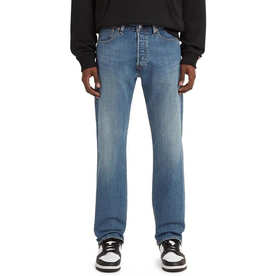 imageLevis Mens 501 Original Fit Jeans Also Available in Big amp TallReel It in Medium Indigo Worn in