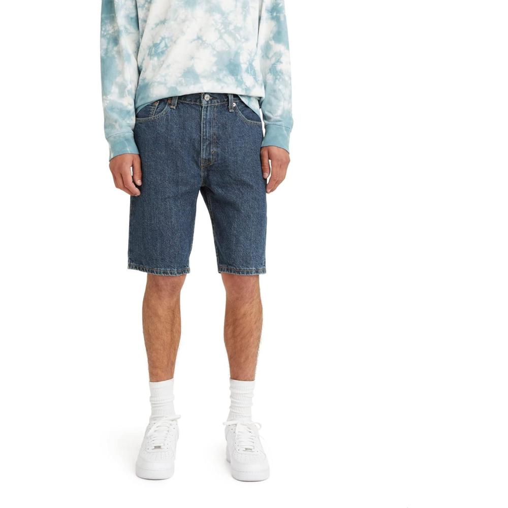 imageLevis Mens 505 Regular Fit ShortsDark Stonewash Amazon Exclusive