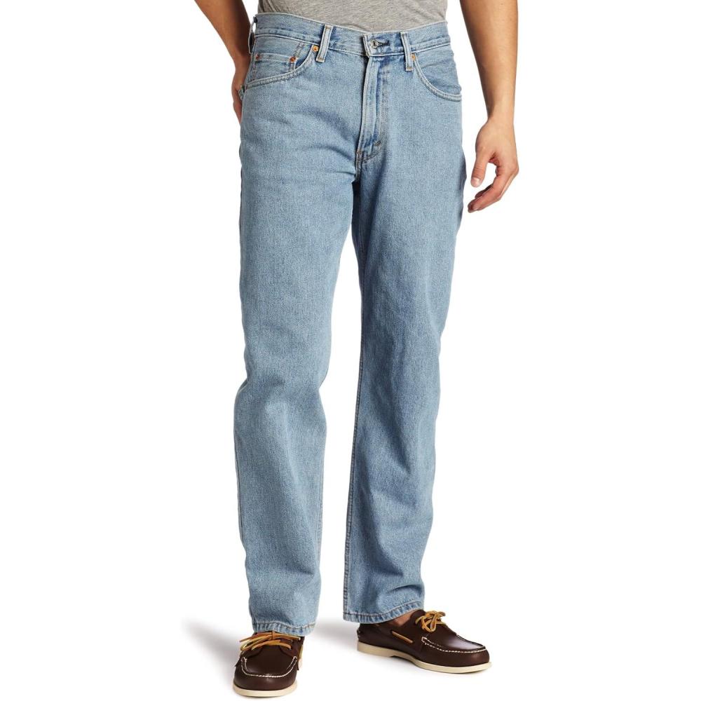 imageLevis Mens 550 Relaxed Fit JeansLight Stonewash Rinse