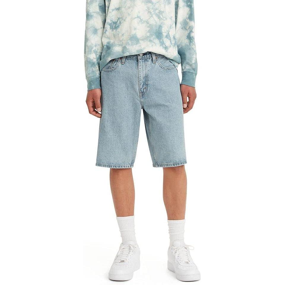 imageLevis Mens 569 Loose Straight Denim ShortsLight Run  Light Indigo