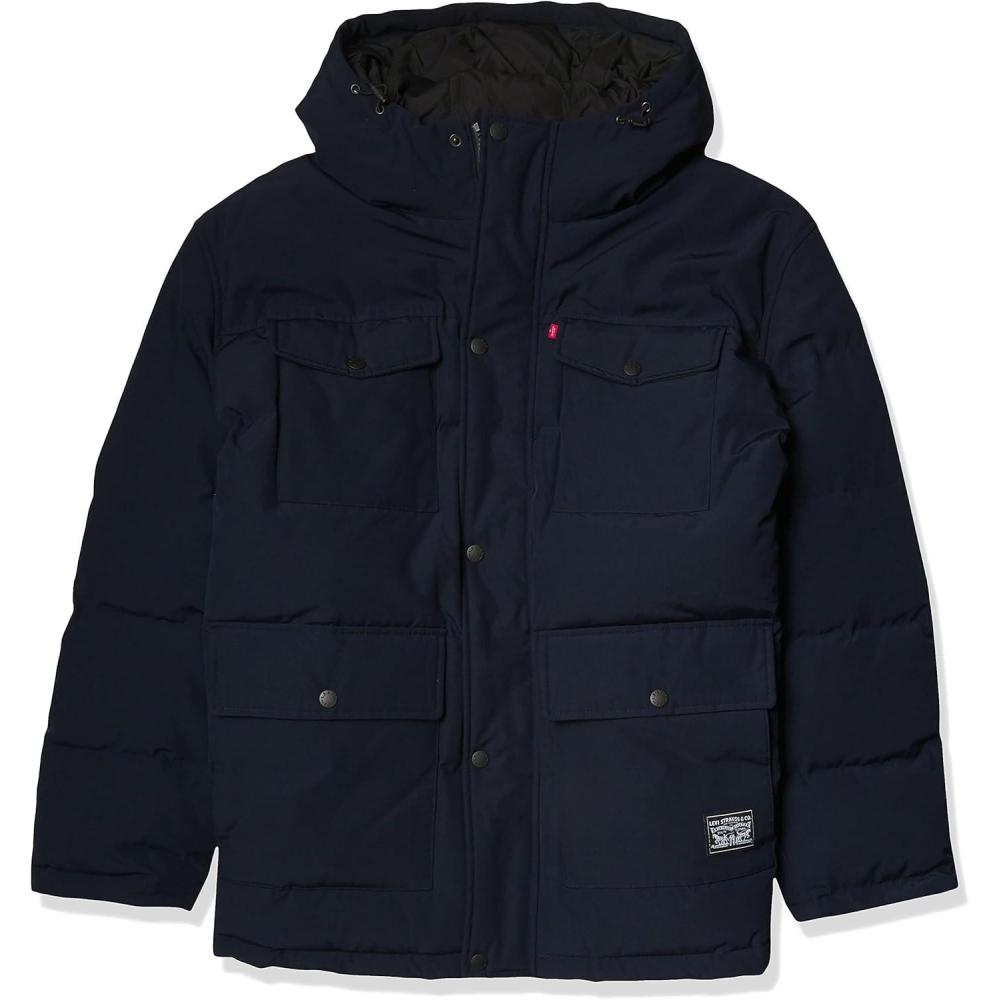 imageLevis Mens Arctic Cloth Quilted Performance ParkaNavy