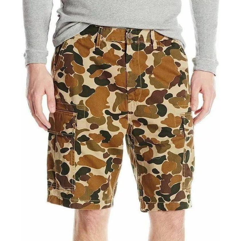 imageLevis Mens Carrier Cargo Shorts Also Available in Big amp TallHarvest Gold Duck Camo Twill Discontinued