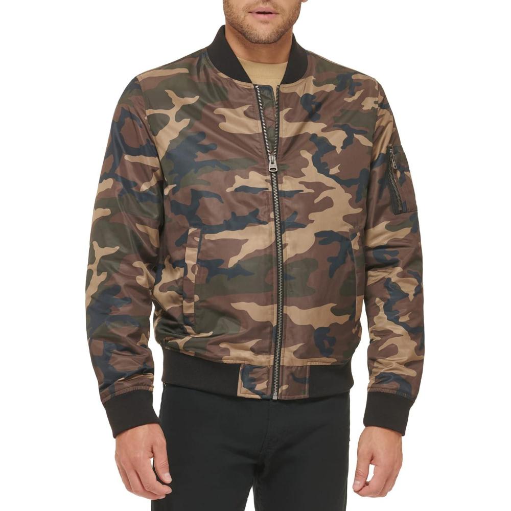 imageLevis Mens Flight Satin Unfilled Ma1 BomberCamo Classic Unfilled