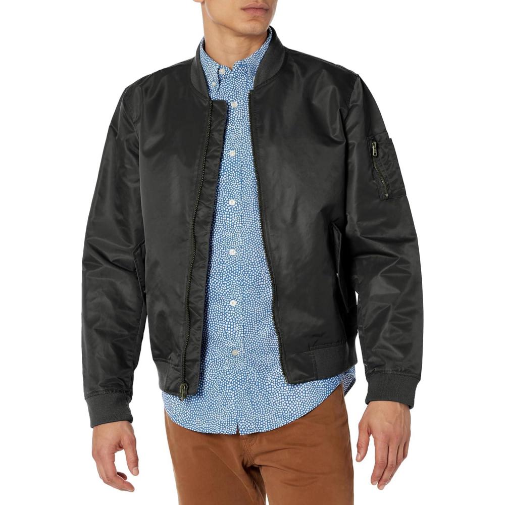 imageLevis Mens Flight Satin Unfilled Ma1 BomberNew Black Unfilled