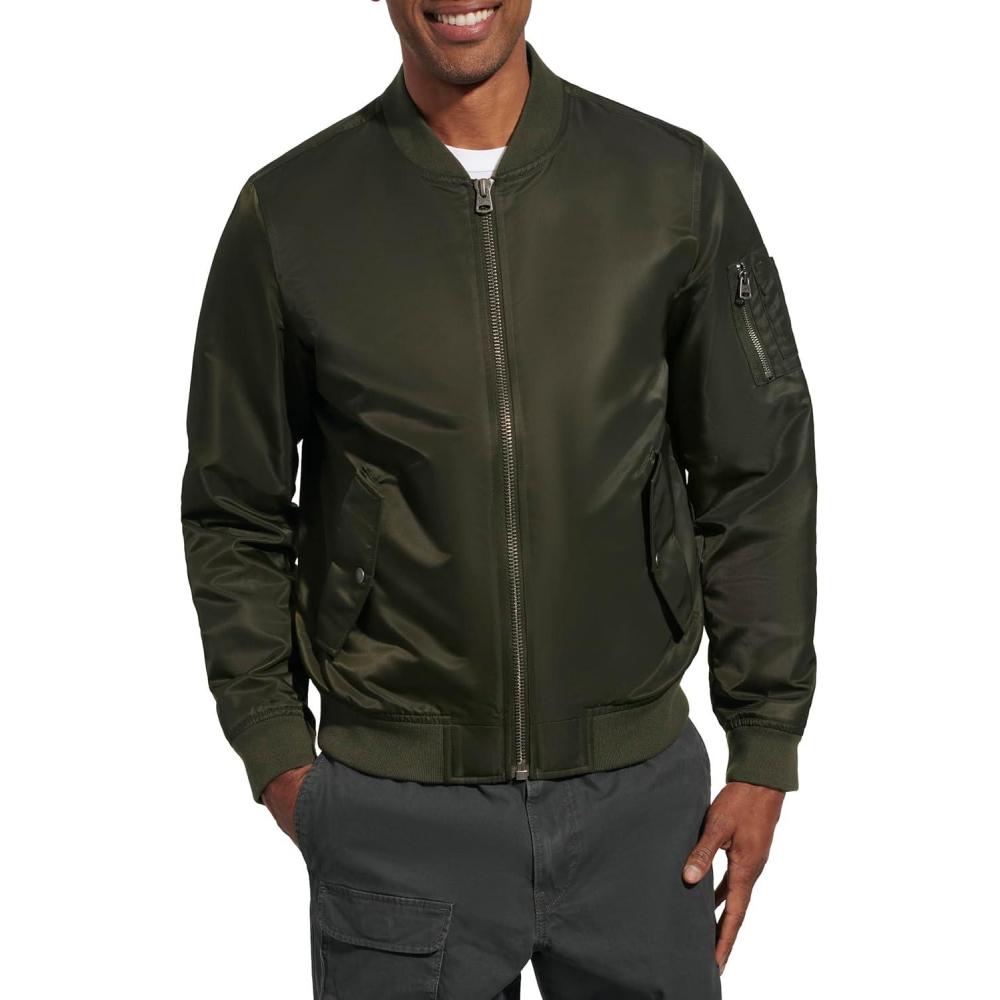imageLevis Mens Flight Satin Unfilled Ma1 BomberOlive Ma1 Unfilled