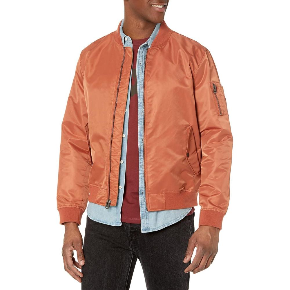 imageLevis Mens Flight Satin Unfilled Ma1 BomberRed Berry Ma1 Unfilled