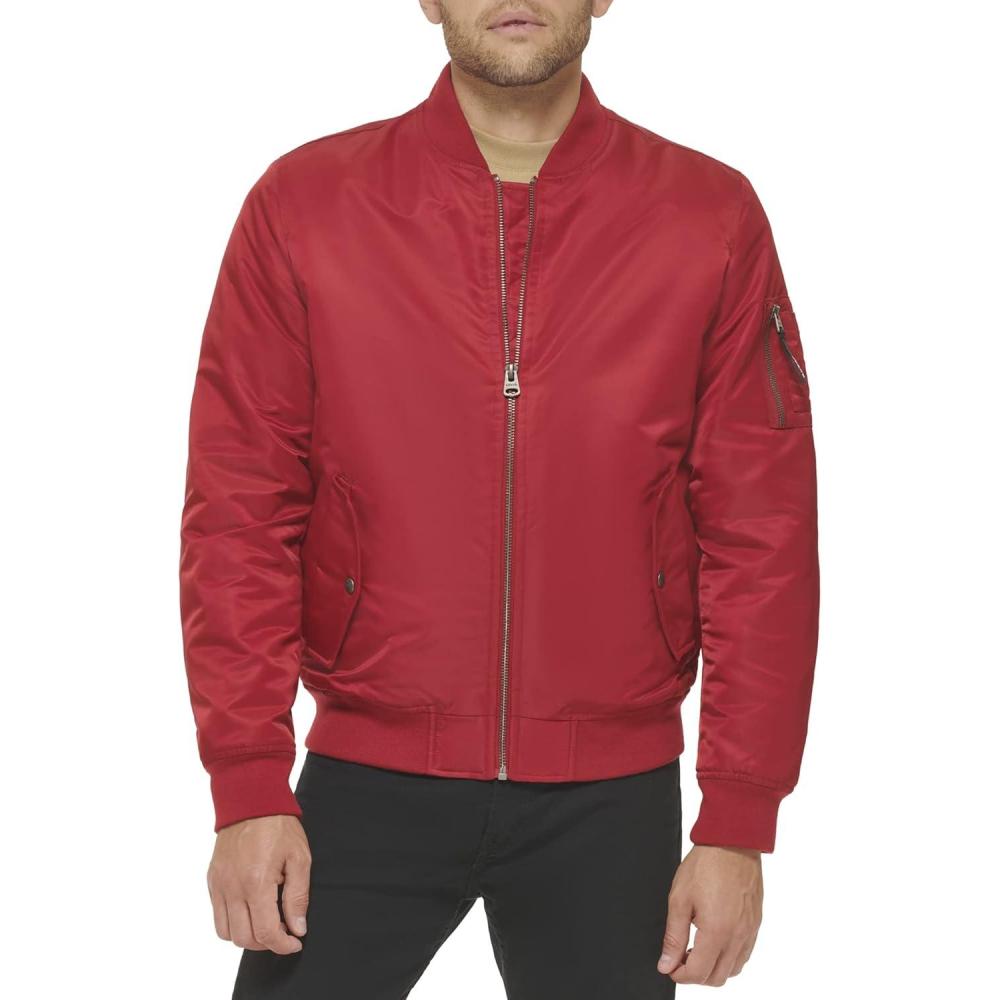 imageLevis Mens Flight Satin Unfilled Ma1 BomberRed Ma1 Filled