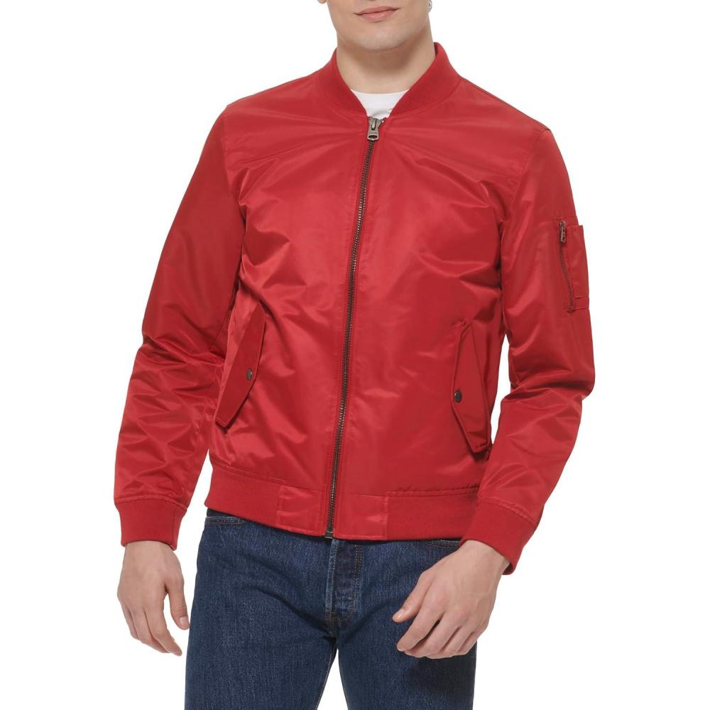 imageLevis Mens Flight Satin Unfilled Ma1 BomberRed Unfilled