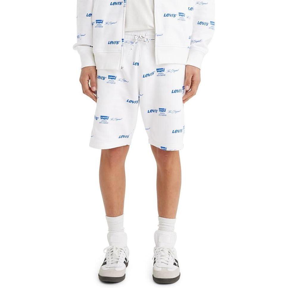 imageLevis Mens Graphic SweatshortLevis Triple Logo Bright White Print