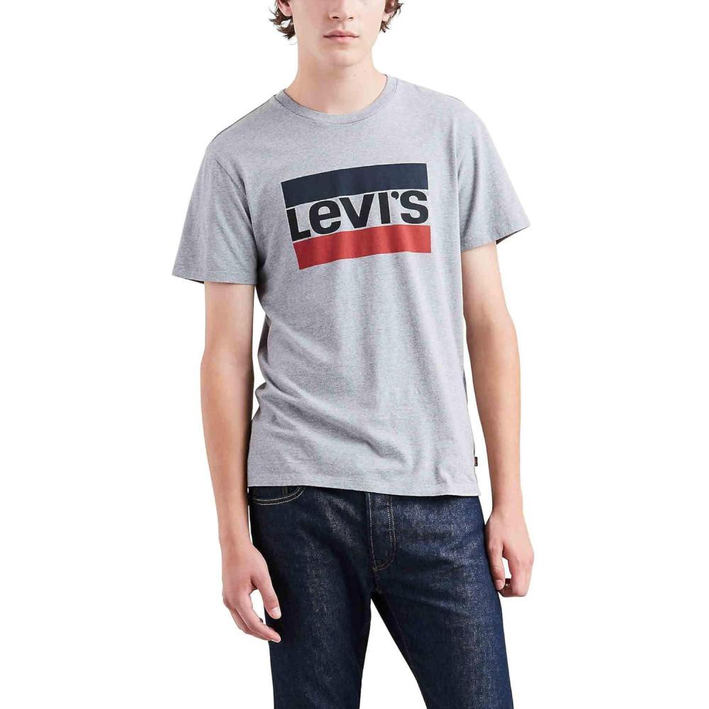 imageLevis Mens Graphic Tee Also Available in Big amp Tall84 Sportswear Logo Grey Midtone