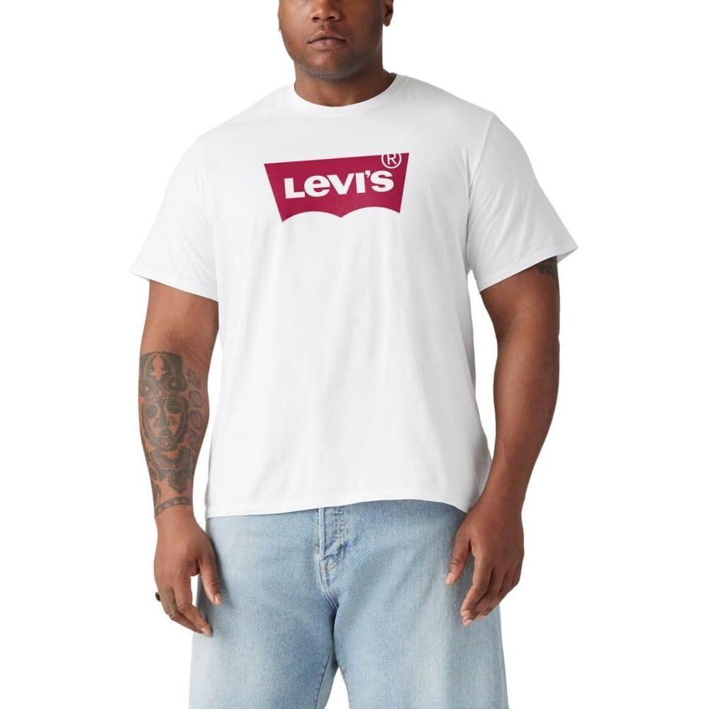imageLevis Mens Graphic Tee Also Available in Big amp TallBig Batwing White Neutrals