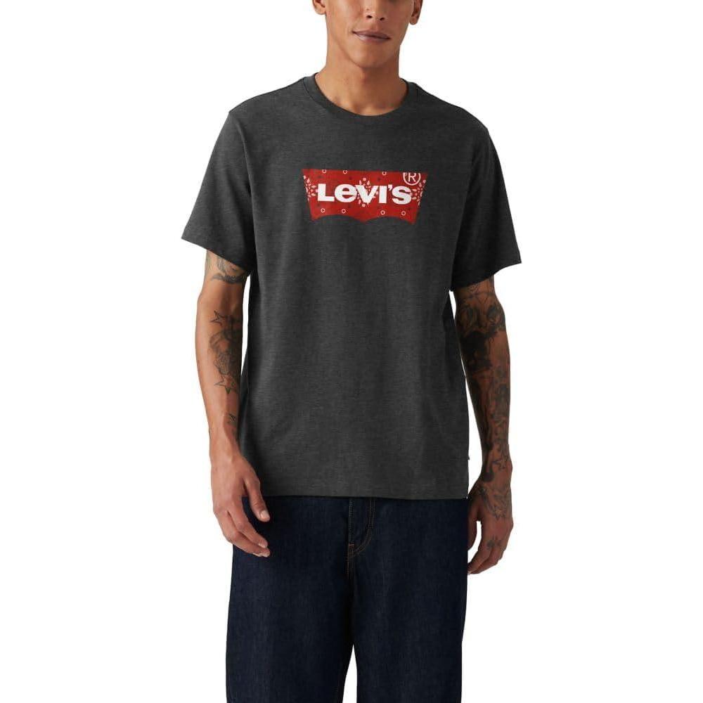 imageLevis Mens Graphic Tee Also Available in Big amp TallNew Caspian Charcoal Heather