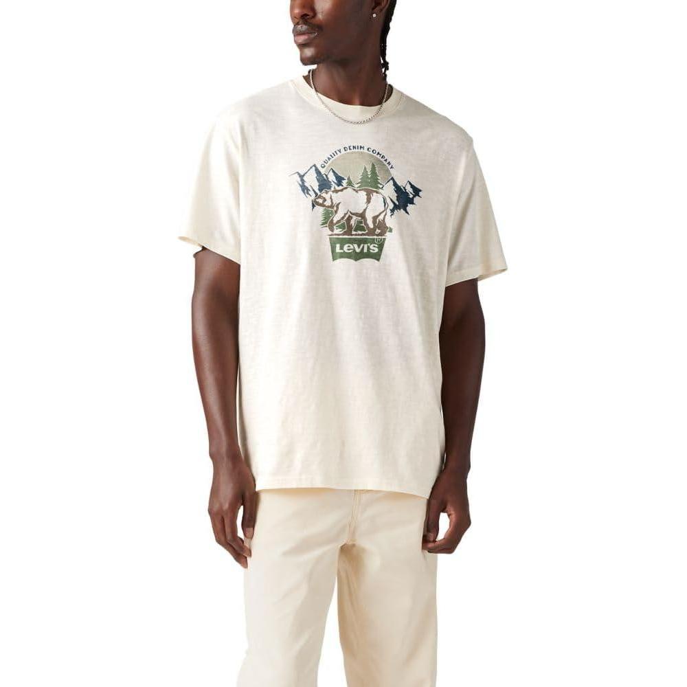 imageLevis Mens Graphic Tee Also Available in Big amp TallNew Hear Oatmeal Heather