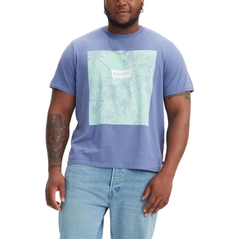 imageLevis Mens Graphic Tee Also Available in Big amp TallNew Plus Tropic Batwing Coastal Fjord