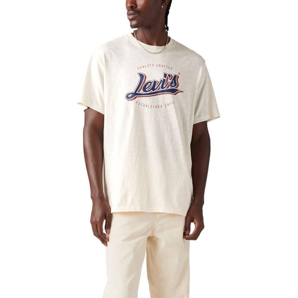 imageLevis Mens Graphic Tee Also Available in Big amp TallNew Script Oatmeal Heather