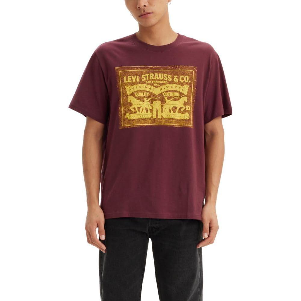 imageLevis Mens Graphic Tees Also Available in Big amp Tall TShirtArchival Patch Chocolate Truffle