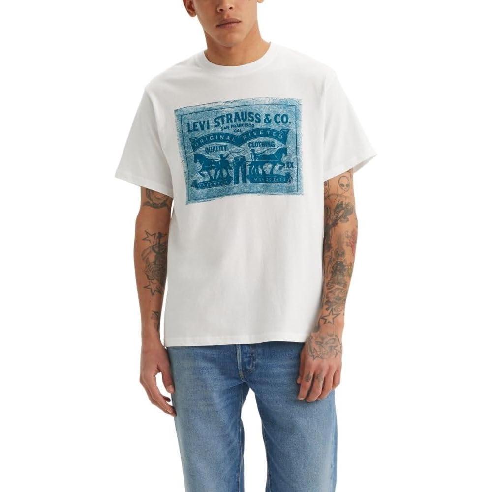 imageLevis Mens Graphic Tees Also Available in Big amp Tall TShirtArchival Patch White