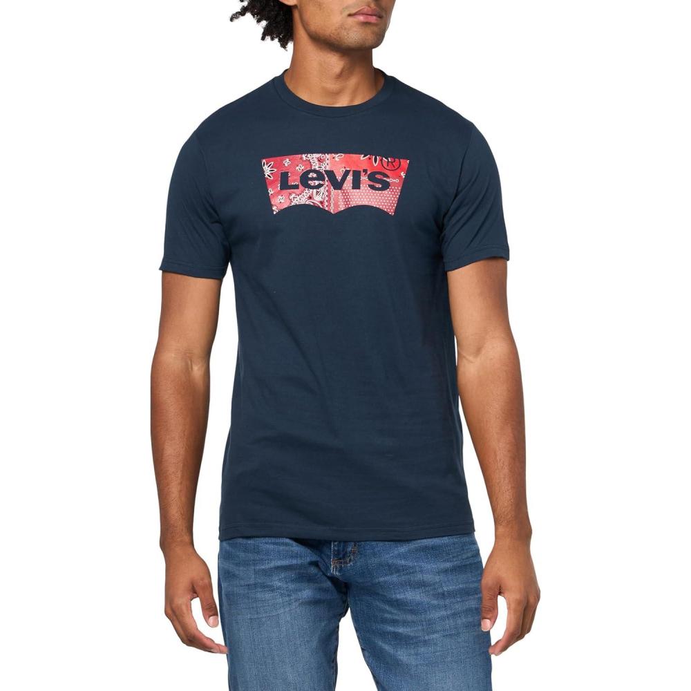 imageLevis Mens Graphic Tees Also Available in Big amp Tall TShirtNew Bandana Bw Navy
