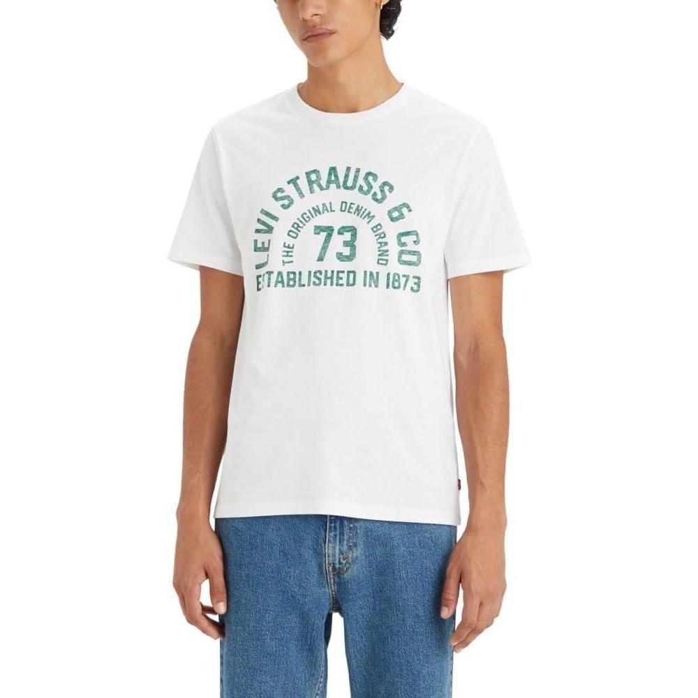 imageLevis Mens Graphic Tees Also Available in Big amp Tall TShirtNew Levis Arched Type 73 White