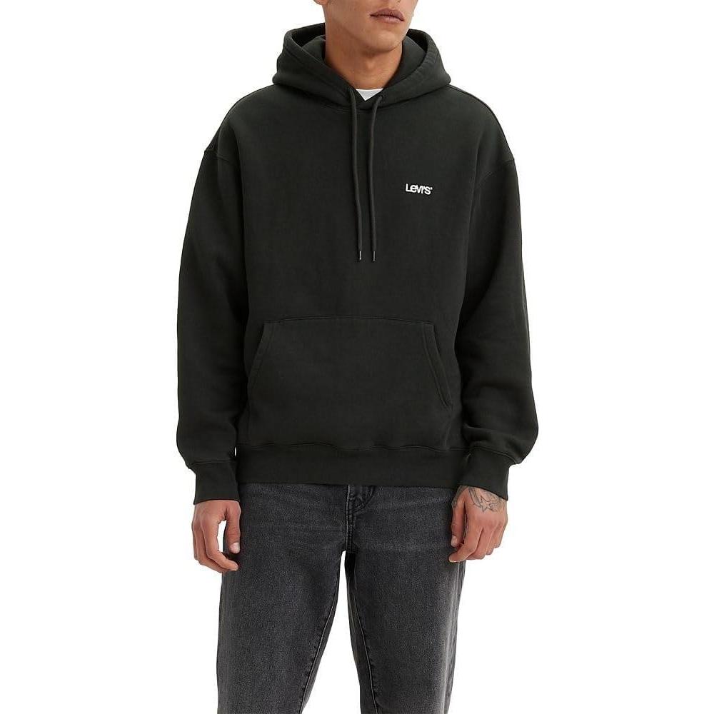 imageLevis Mens Seasonal Logo HoodieMineral Black Brushed Fleece