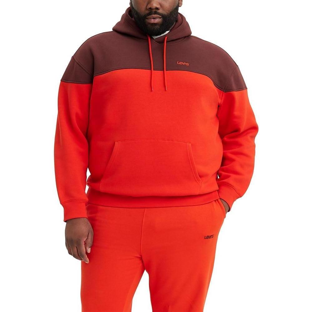 imageLevis Mens Seasonal Logo HoodieTop Block Valiant Poppy