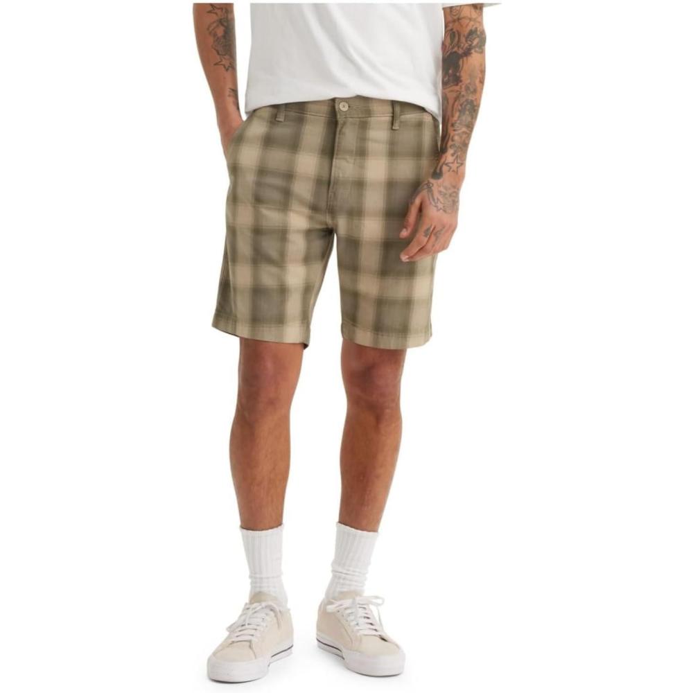imageLevis Mens Standard Taper Chino ShortClyde Plaid True Chino