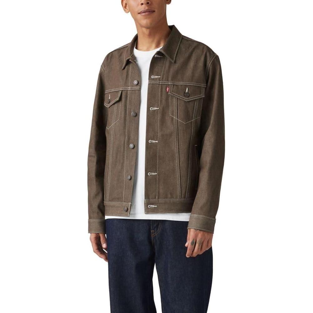 imageLevis Mens TruckerDark Brown Rigid Trucker