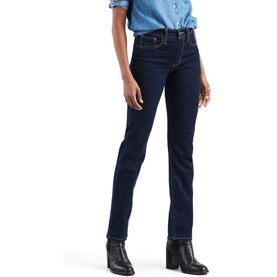 imageLevis Womens 724 High Rise Straight JeansCast Shadows Dark Indigo