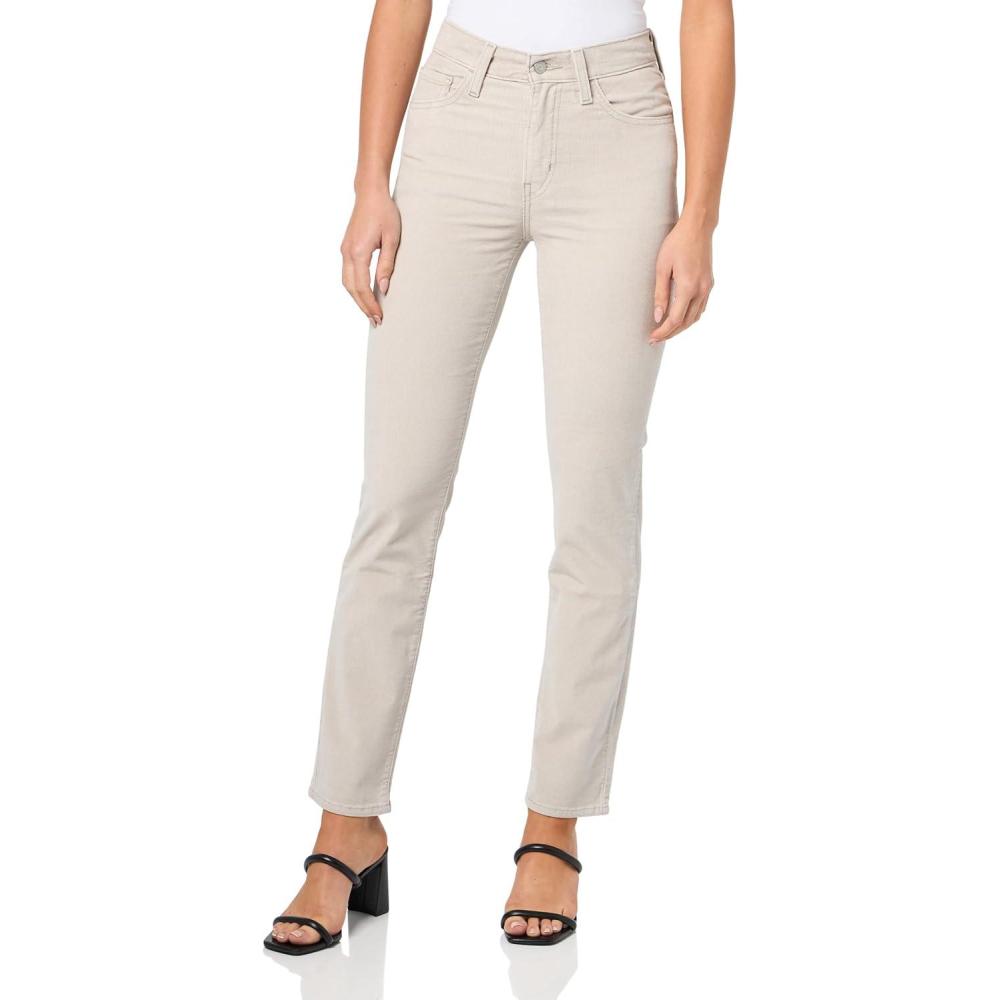 imageLevis Womens 724 High Rise Straight JeansChateau Gray Corduroy Stretch