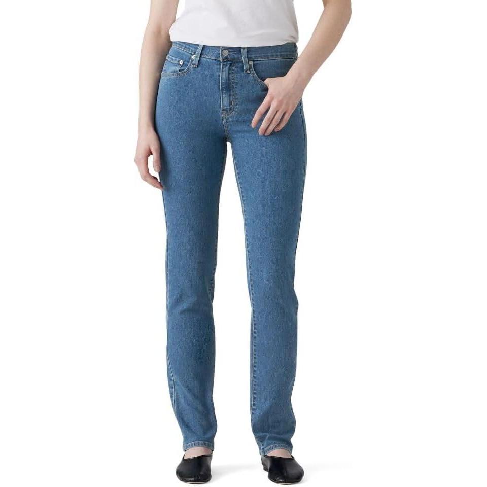 imageLevis Womens 724 High Rise Straight JeansRolling River Stretch