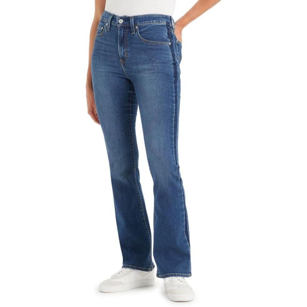 imageLevis Womens 725 High Rise Bootcut Jeans Also Available in PlusNew Ethereal Ecru Slit Short