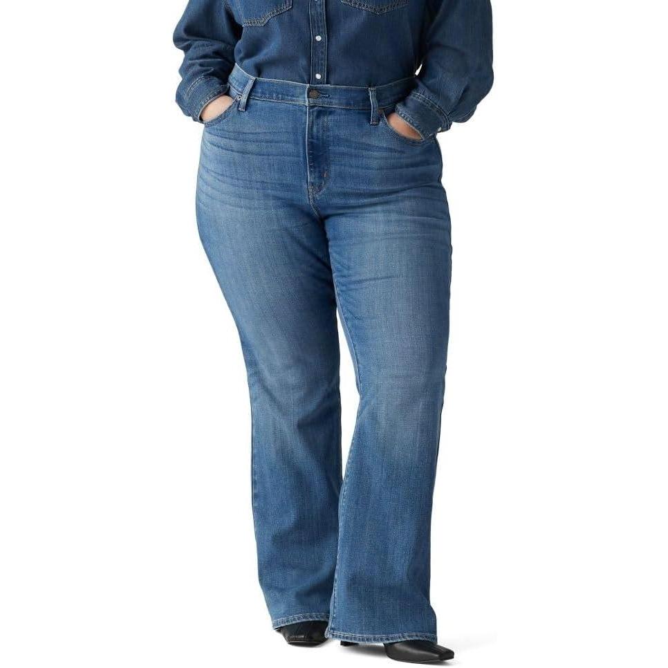 imageLevis Womens 726 High Rise Flare Jeans Also Available in PlusMedium Indigo Worn in