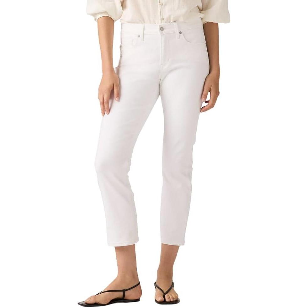 imageLevis Womens Classic Straight Ankle JeansNew Simply White Stretch