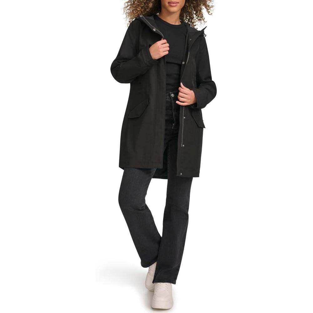 imageLevis Womens Lightweight Tech Fishtail ParkaBlack