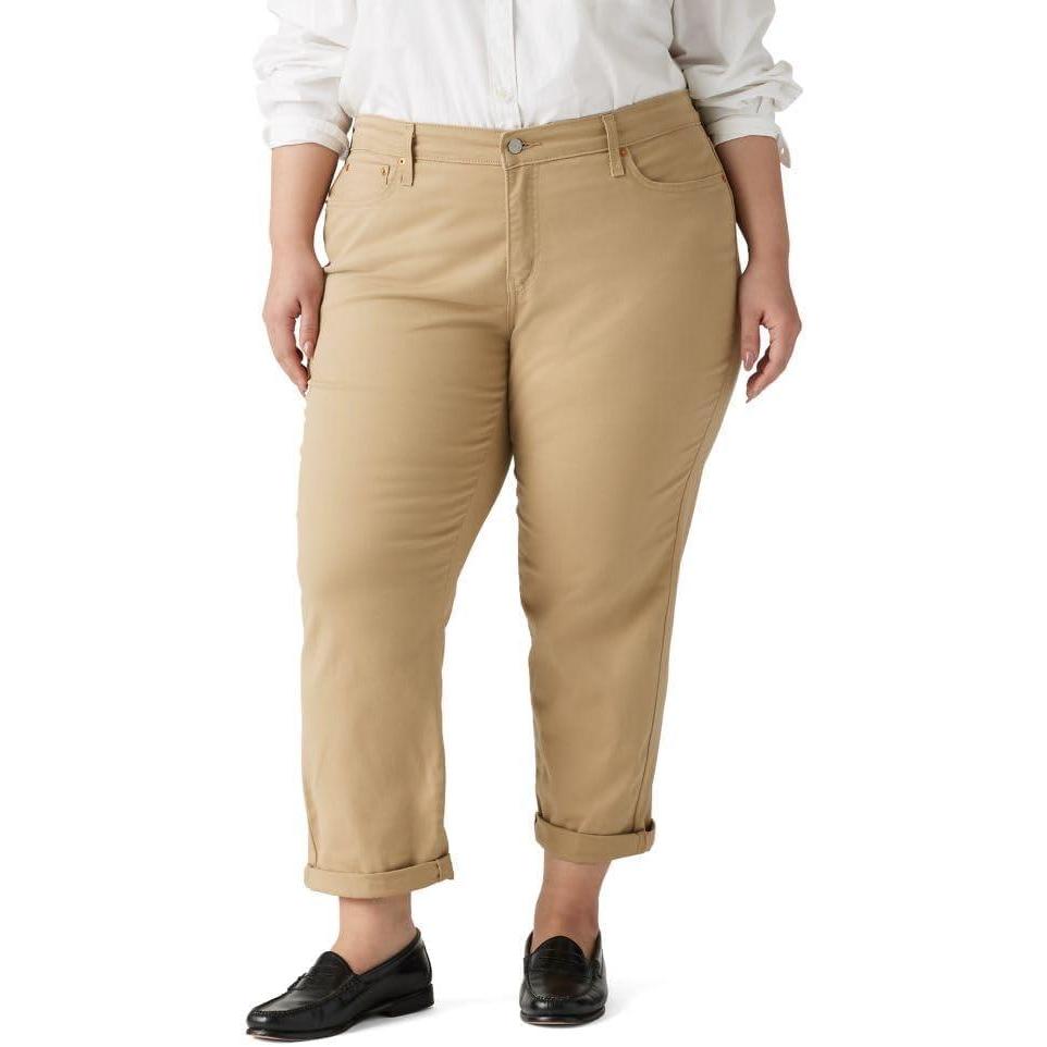 imageLevis Womens New Boyfriend JeansKhaki Twill